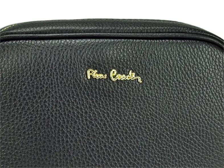 Černá kožená kabelka Pierre Cardin