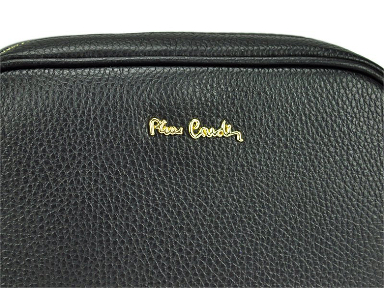Černá kožená kabelka Pierre Cardin