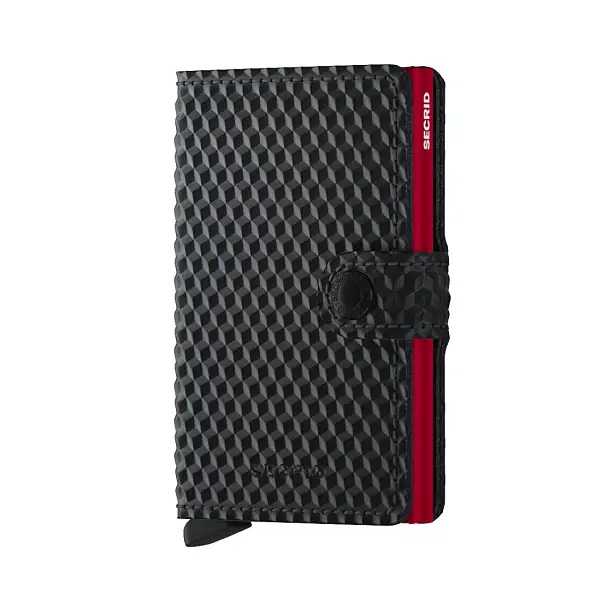 Černá peněženka SECRID Miniwallet Cubic Black & Re