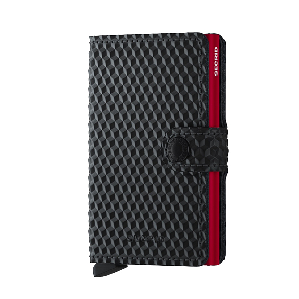 Černá peněženka SECRID Miniwallet Cubic Black & Re