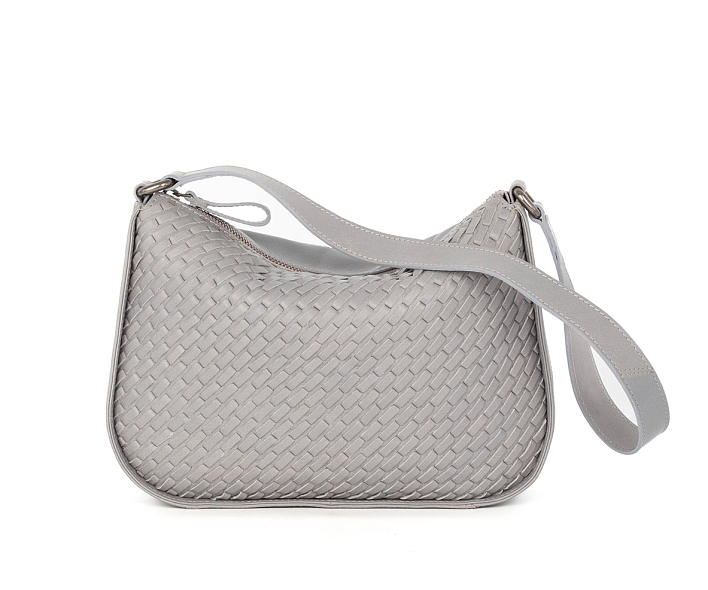 Šedé kožené dámské crossbody 68317016