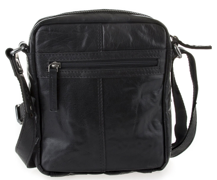 Tmavě hnědé kožené unisex crossbody SPIKES & SPARROW