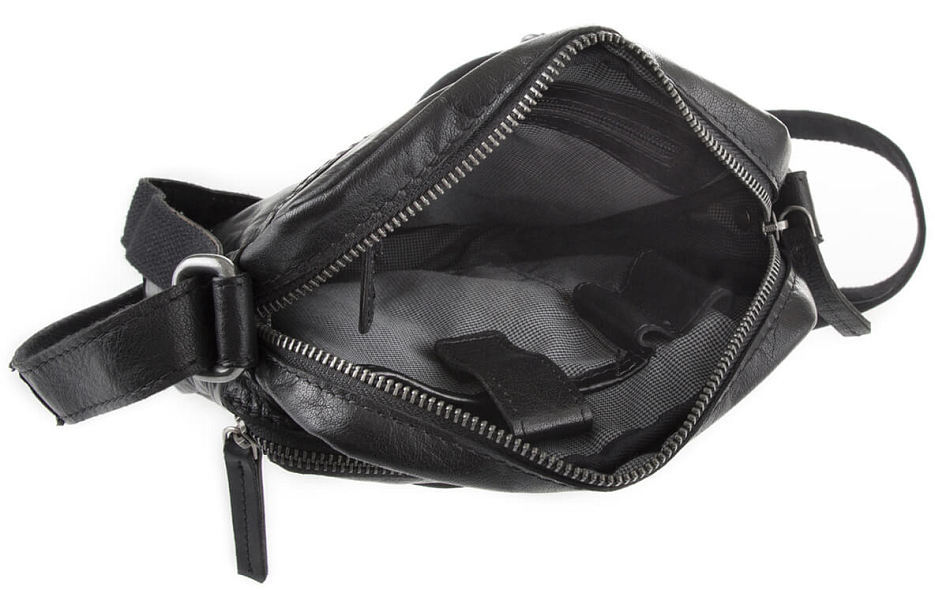 Tmavě hnědé kožené unisex crossbody SPIKES & SPARROW