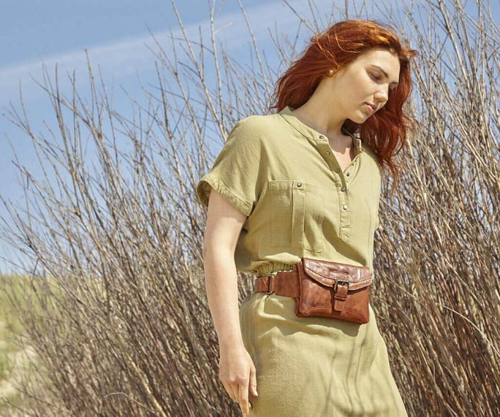 Brandy kožená unisex ledvinka SPIKES & SPARROW