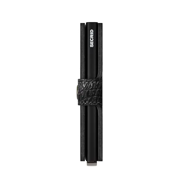 Černá kožená minipeněženka SECRID Miniwallet nile MN-Black SECRID
