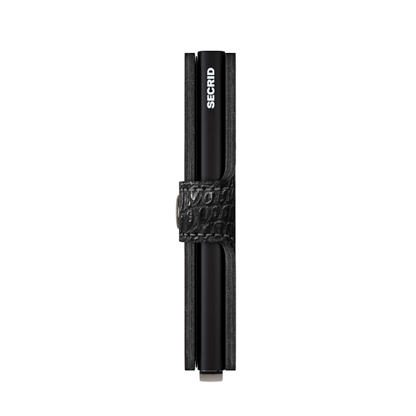 Černá kožená minipeněženka SECRID Miniwallet nile MN-Black SECRID